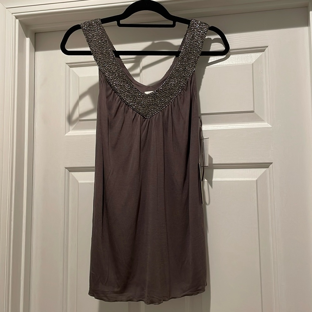 NWT Matty M Sparkle Sz S Beaded Top